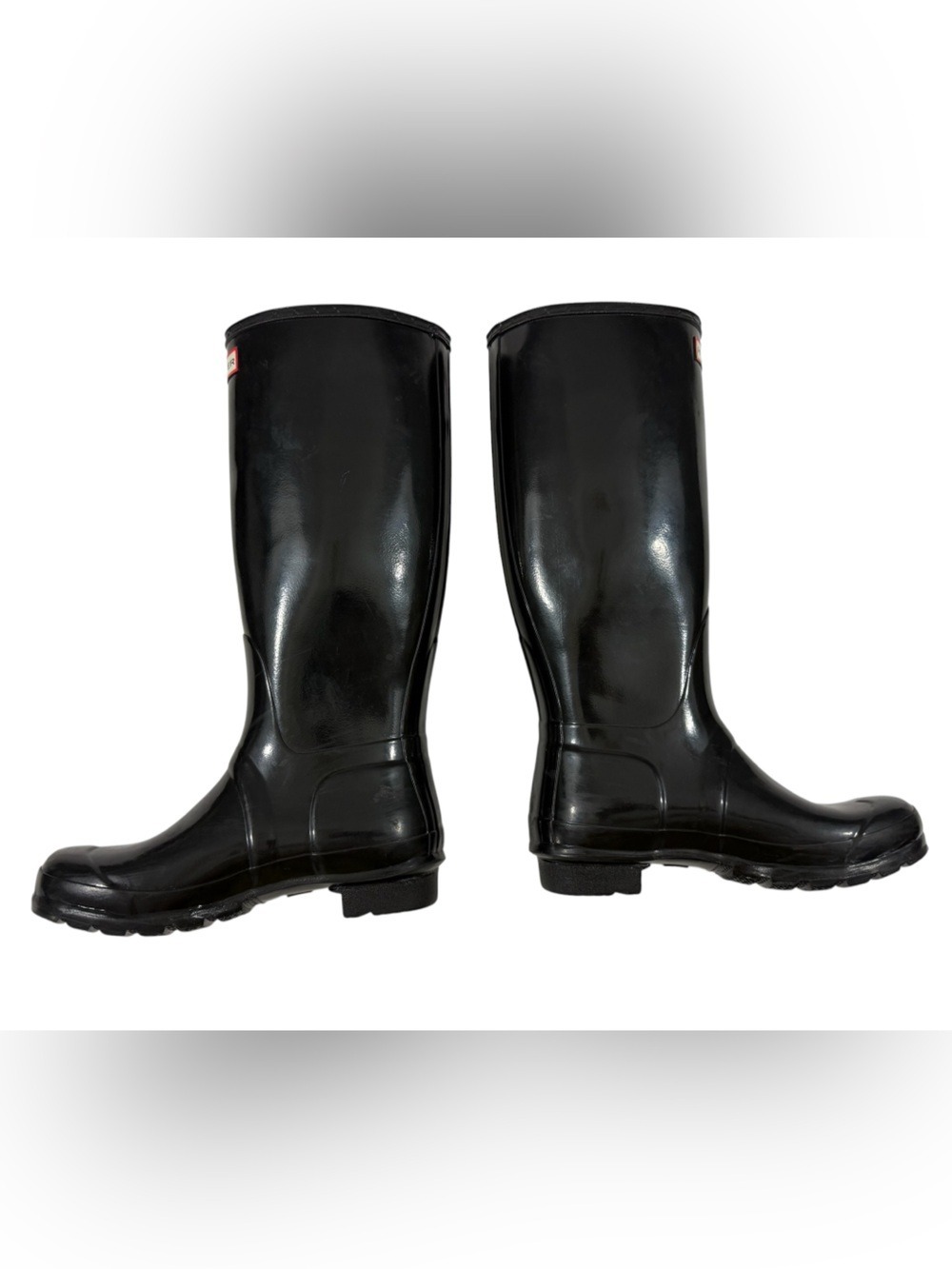 Hunter Original Tall Gloss Black Rain Boots Womens US 7/UK5 - Picture 8 of 15